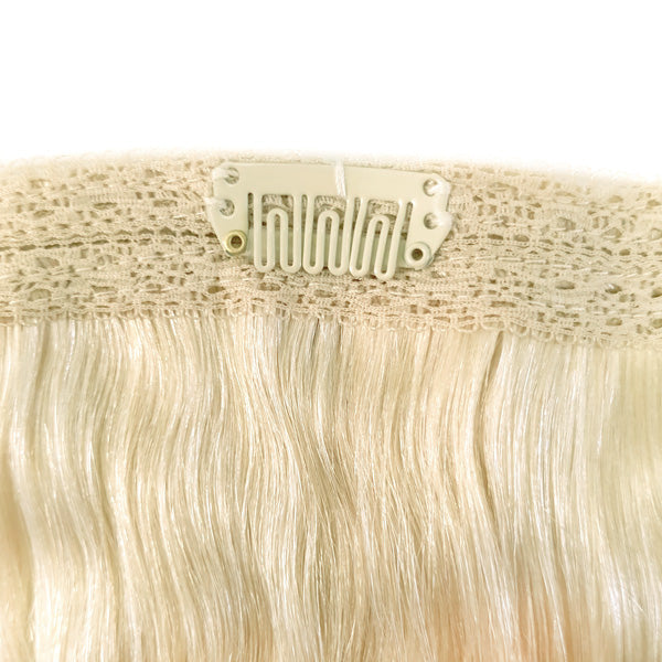 Platina Blonde quad weft hairextensions 💍 40cm - 80g