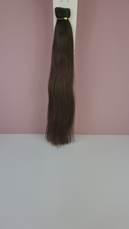 Chocolade bruine ponytail 50cm - 100gram