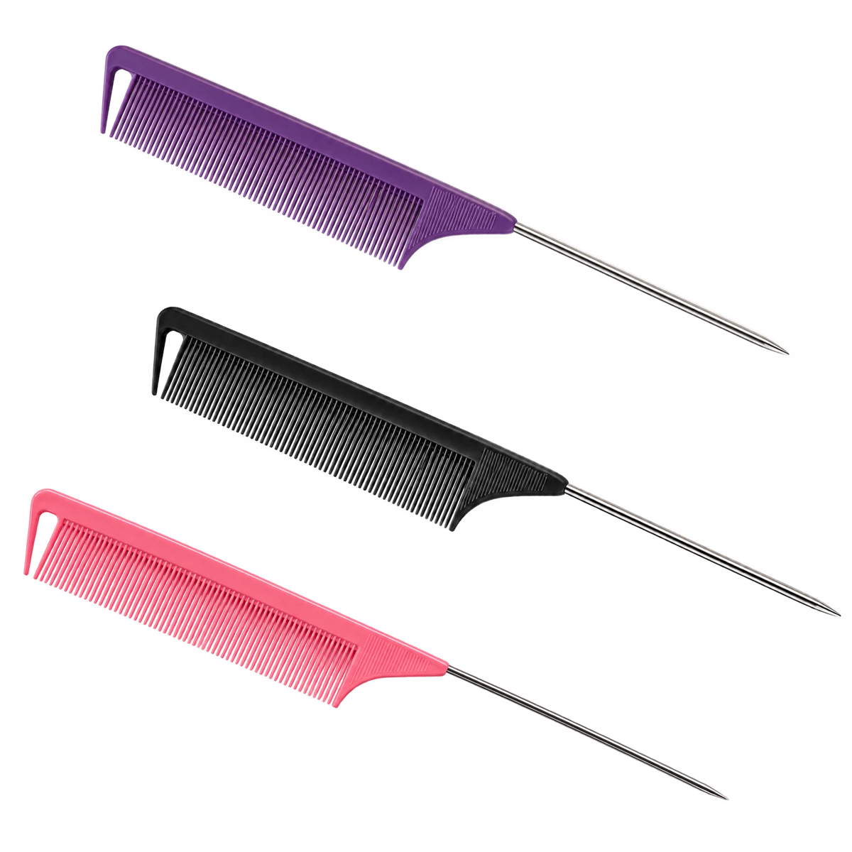 Puntkam - Zwart, Roze of Paars