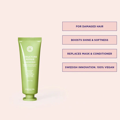 Voordelen Maria Nila Structure Repair Booster vegan haarmasker voor hairextensions
