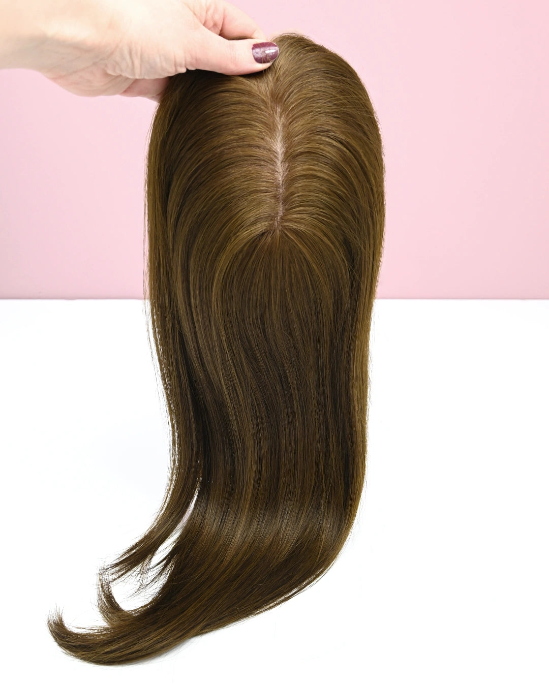 Silk base Hair Topper - Warm Bruin