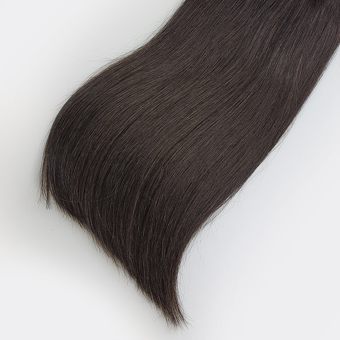 Zwart-bruine quad weft hairextensions ♠️ 40cm - 80g