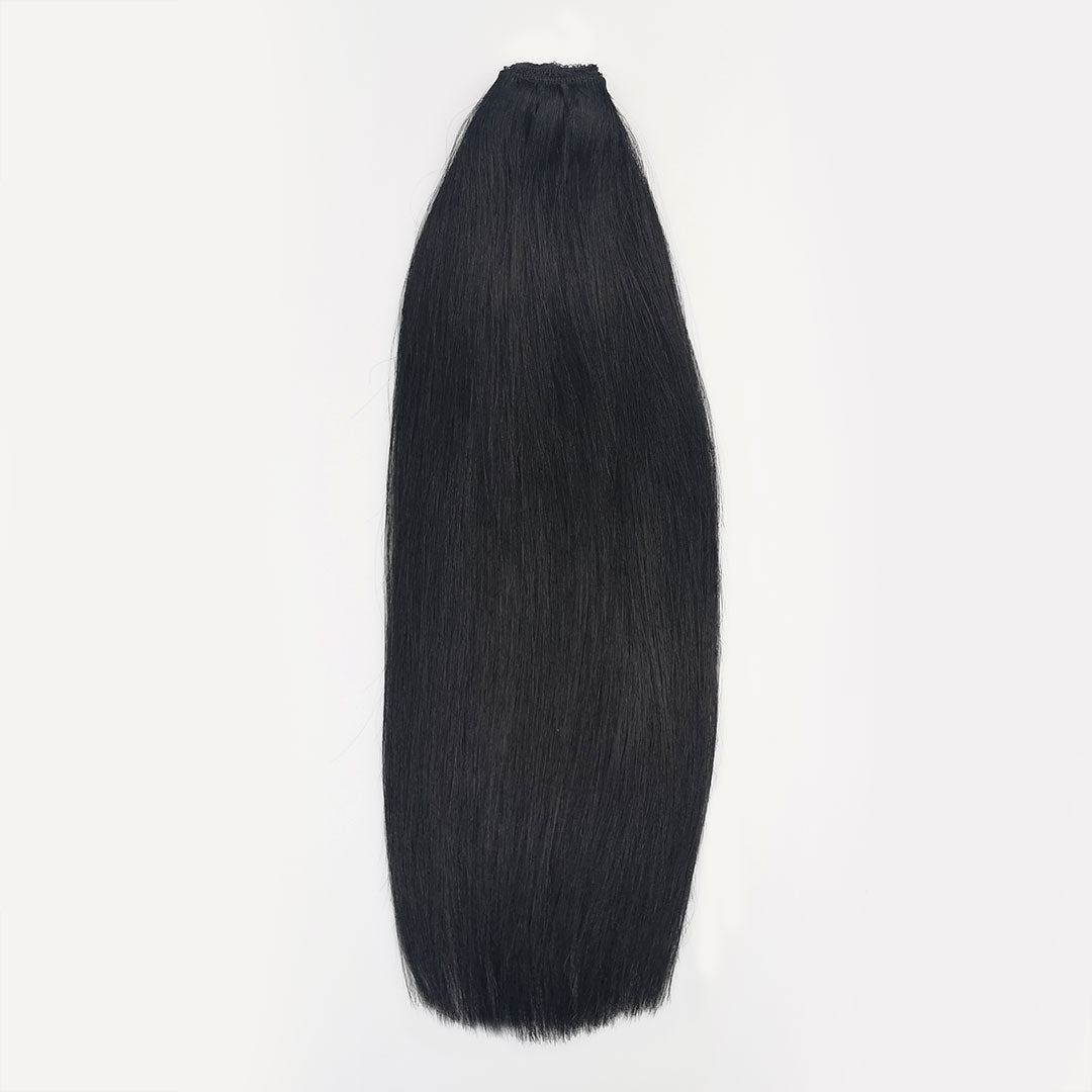Zwarte Quad Weft Hairextensions 🖤 30cm - 70g