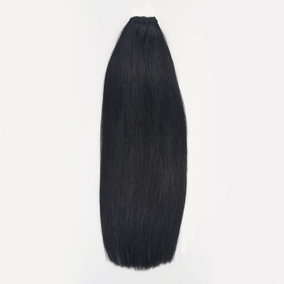 Zwarte Quad Weft Hairextensions 🖤 40cm - 80g