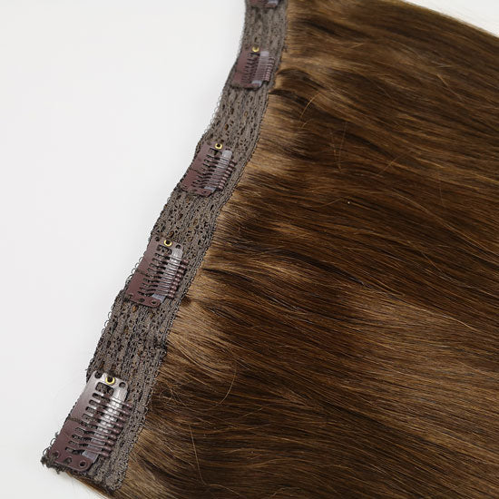 Warm bruine quad weft hairextensions 🌰