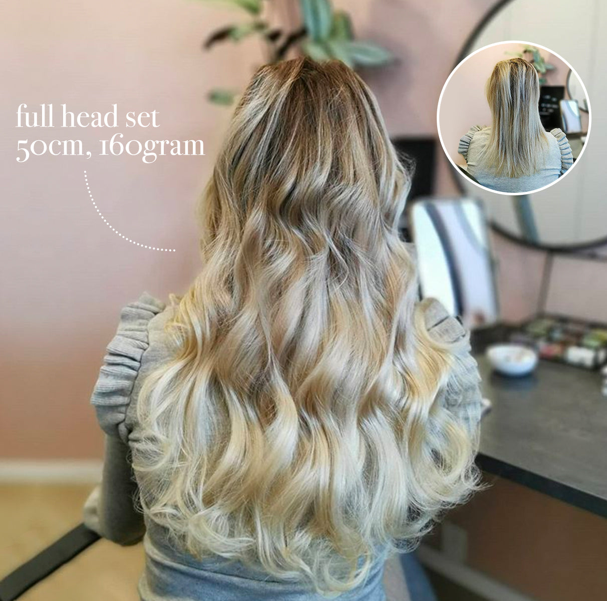 Cappuccino Balayage quad weft hairextensions ☕ 50cm - 80g
