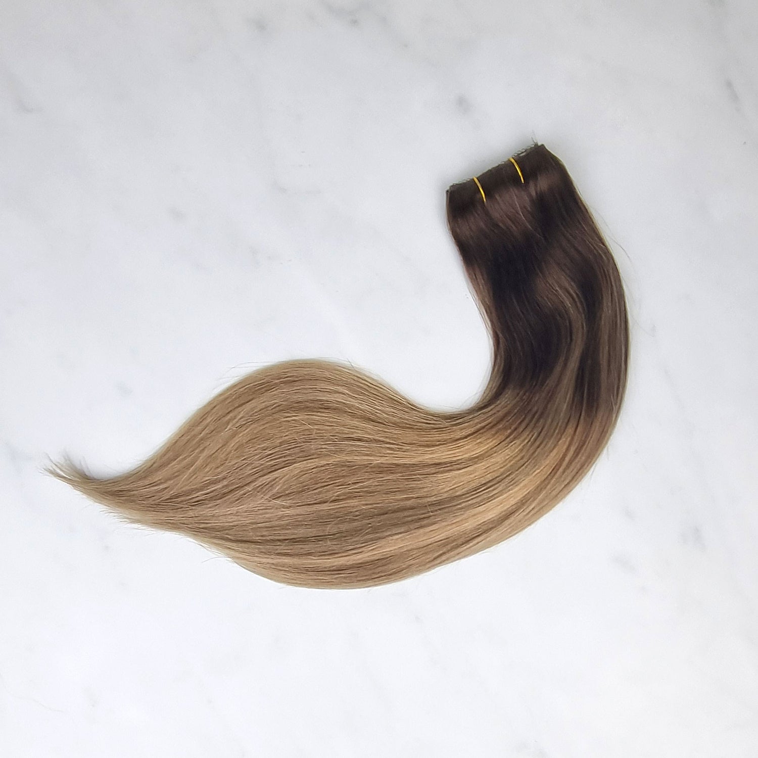Cream Balayage clip-in hairextensions