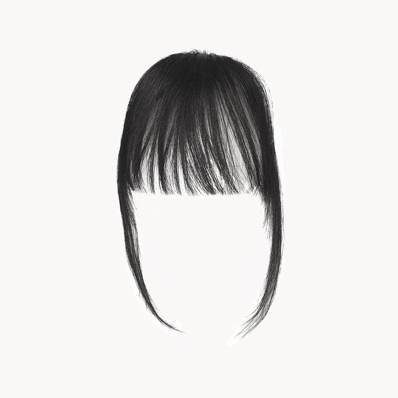 Luchtige dunne clip in pony van echt haar. Remy human hair fringe and bangs extensions
