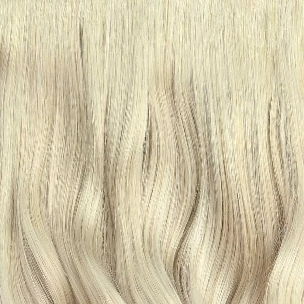 As blonde, ice koele silver kleurige paardestaart van echt haar.
