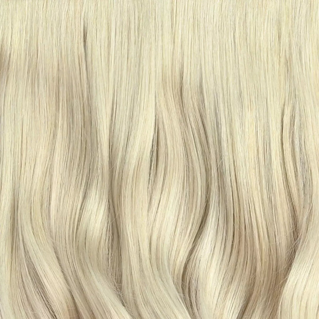 As blonde, ice koele silver kleurige paardestaart van echt haar.