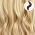 goedkope Ponytail extension van echt haar van 55 of 40cm lang. Real human hair extension in de kleur licht blonde highlights.