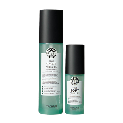 Maria Nila True Soft Argan Oil is een voedende organische olie om je extensions te verzachten, te hydrateren en te versterken. Arganolie maakt het haar weer glad en glazend en is daardoor zeer geschikt om te gebruiken zodra de extensions droger worden.