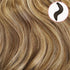 Mixed blonde clip in human hair ponytail. Paardestaart extension van echt haar